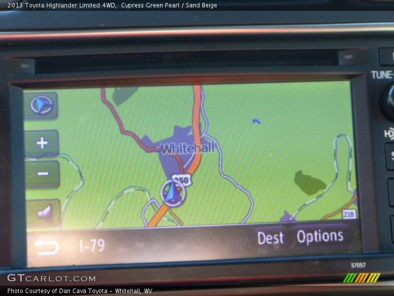 Cypress Green Pearl / Sand Beige 2013 Toyota Highlander Limited 4WD