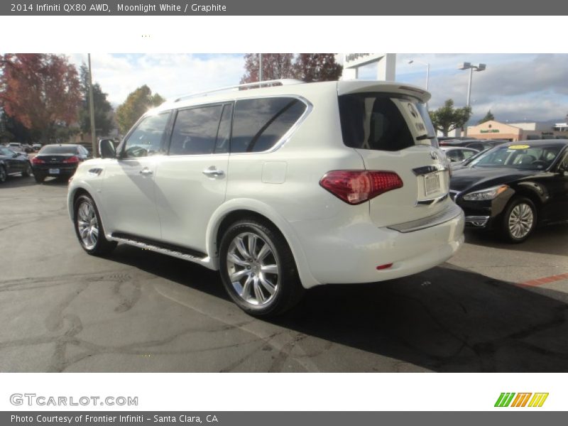 Moonlight White / Graphite 2014 Infiniti QX80 AWD