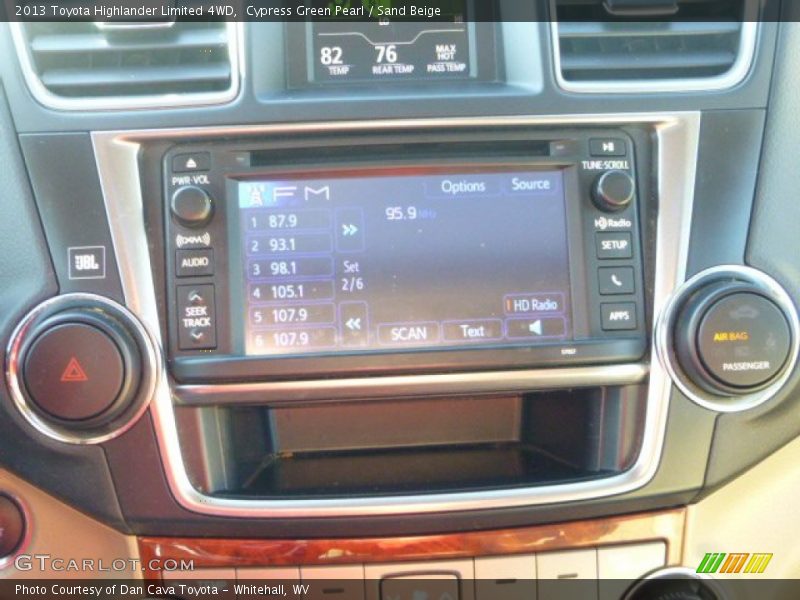 Cypress Green Pearl / Sand Beige 2013 Toyota Highlander Limited 4WD