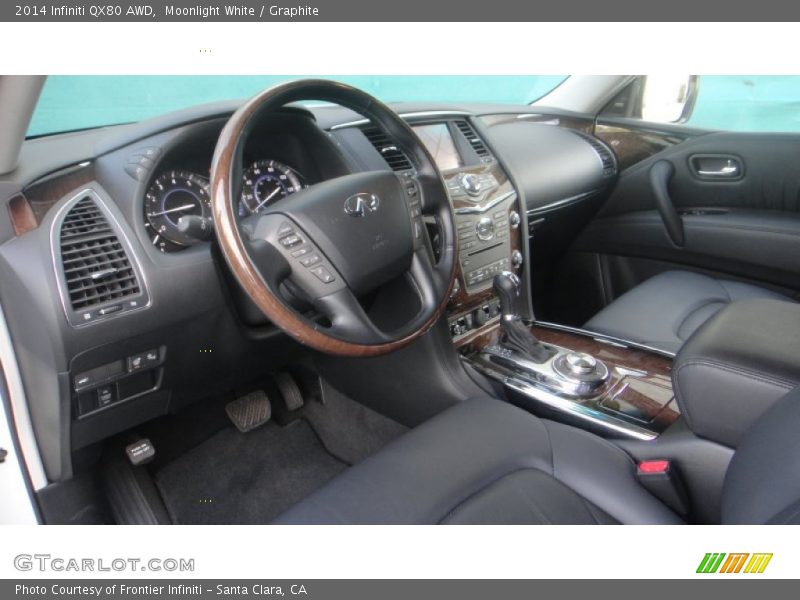 Moonlight White / Graphite 2014 Infiniti QX80 AWD