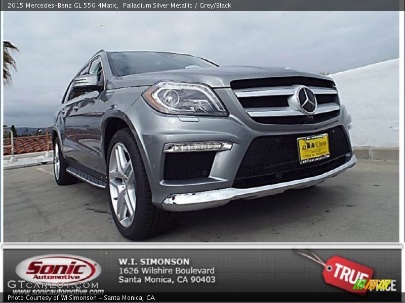 Palladium Silver Metallic / Grey/Black 2015 Mercedes-Benz GL 550 4Matic