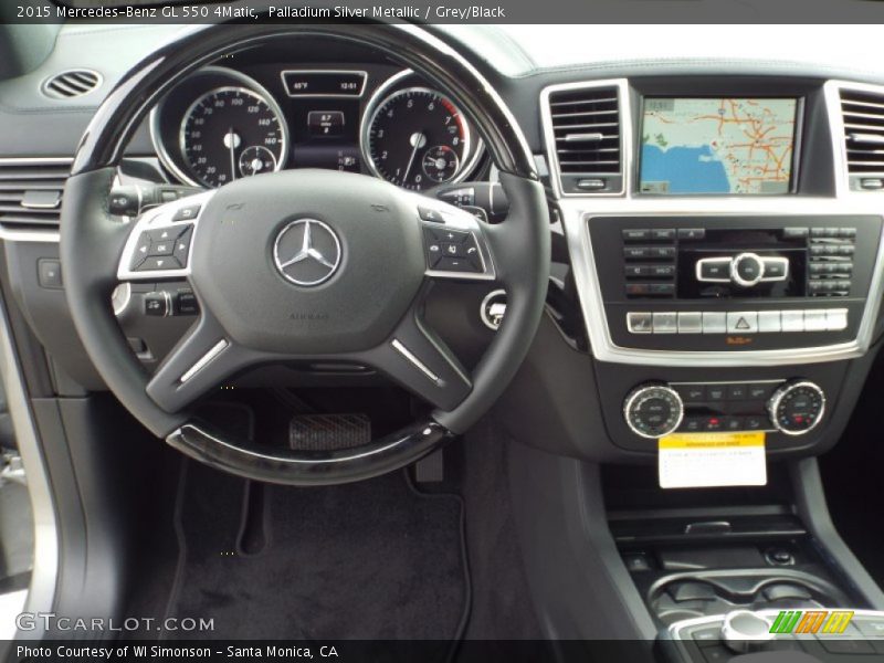 Palladium Silver Metallic / Grey/Black 2015 Mercedes-Benz GL 550 4Matic
