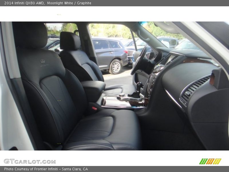 Moonlight White / Graphite 2014 Infiniti QX80 AWD