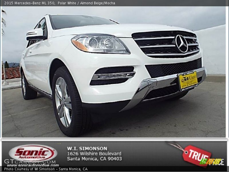 Polar White / Almond Beige/Mocha 2015 Mercedes-Benz ML 350