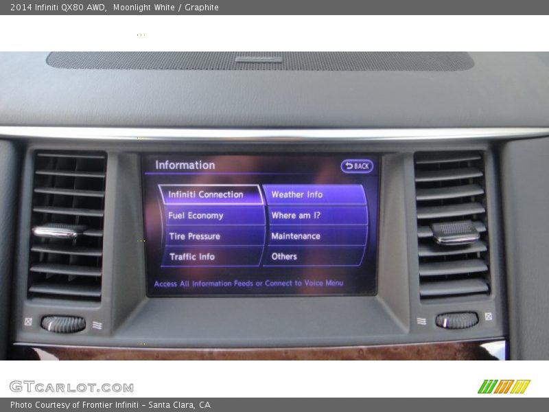 Moonlight White / Graphite 2014 Infiniti QX80 AWD