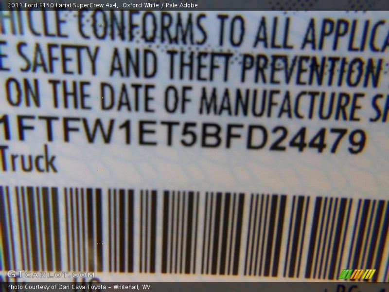 Oxford White / Pale Adobe 2011 Ford F150 Lariat SuperCrew 4x4
