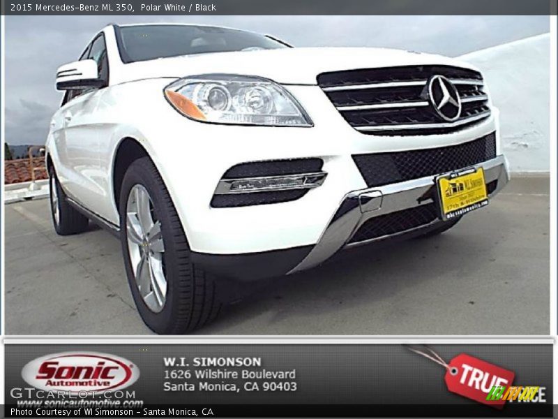 Polar White / Black 2015 Mercedes-Benz ML 350