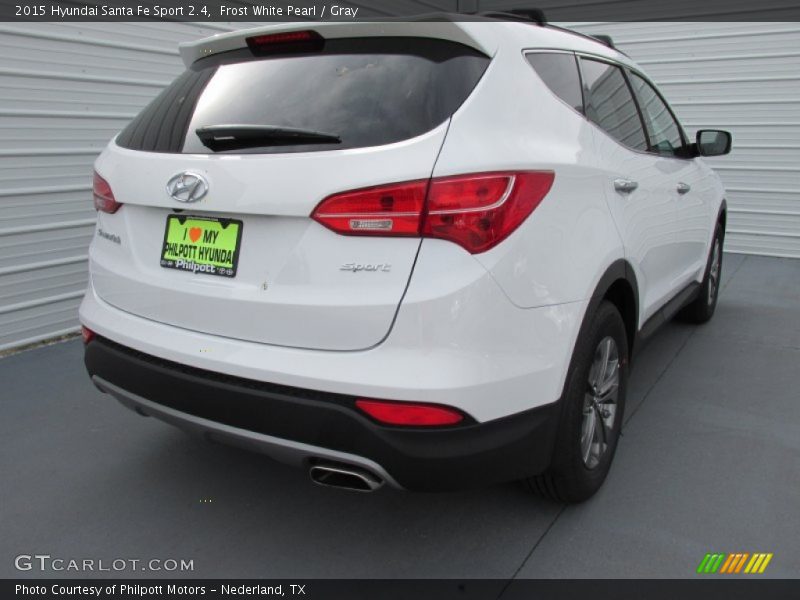 Frost White Pearl / Gray 2015 Hyundai Santa Fe Sport 2.4
