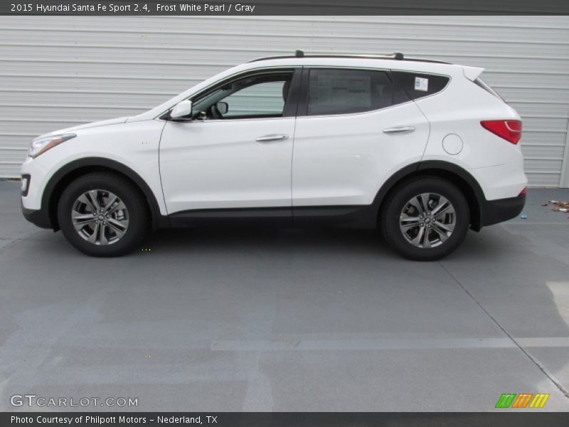 Frost White Pearl / Gray 2015 Hyundai Santa Fe Sport 2.4