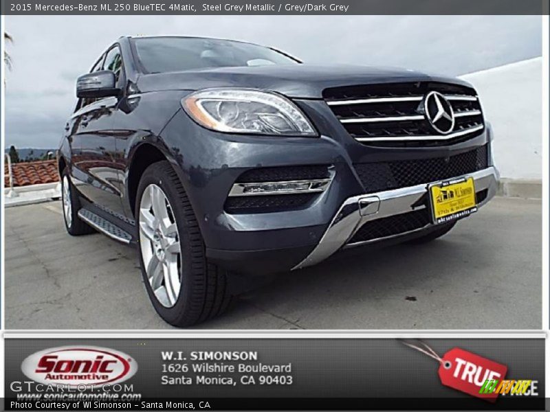 Steel Grey Metallic / Grey/Dark Grey 2015 Mercedes-Benz ML 250 BlueTEC 4Matic