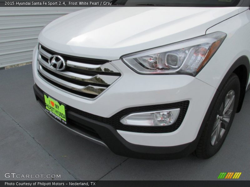 Frost White Pearl / Gray 2015 Hyundai Santa Fe Sport 2.4