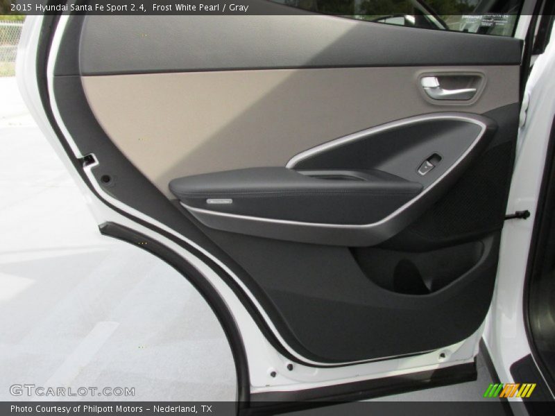 Frost White Pearl / Gray 2015 Hyundai Santa Fe Sport 2.4