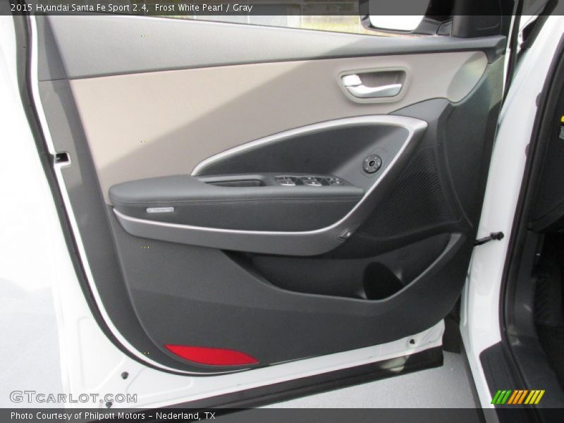 Frost White Pearl / Gray 2015 Hyundai Santa Fe Sport 2.4