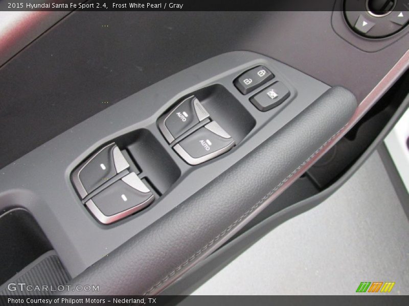 Frost White Pearl / Gray 2015 Hyundai Santa Fe Sport 2.4