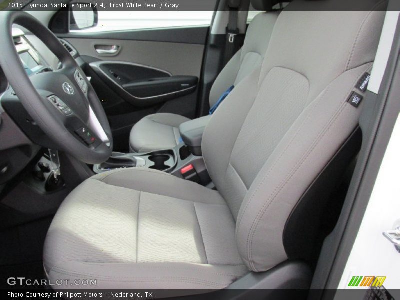 Frost White Pearl / Gray 2015 Hyundai Santa Fe Sport 2.4