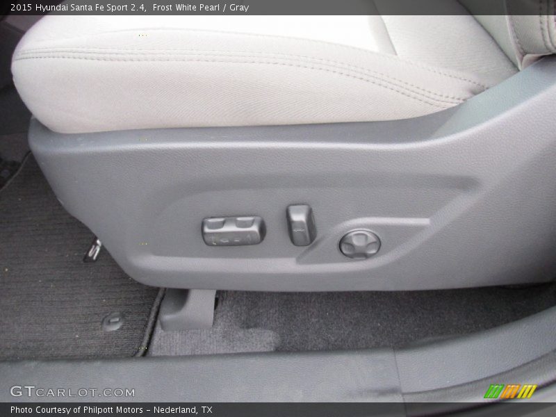 Frost White Pearl / Gray 2015 Hyundai Santa Fe Sport 2.4
