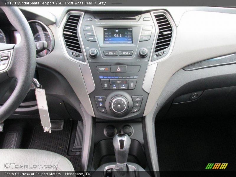 Frost White Pearl / Gray 2015 Hyundai Santa Fe Sport 2.4