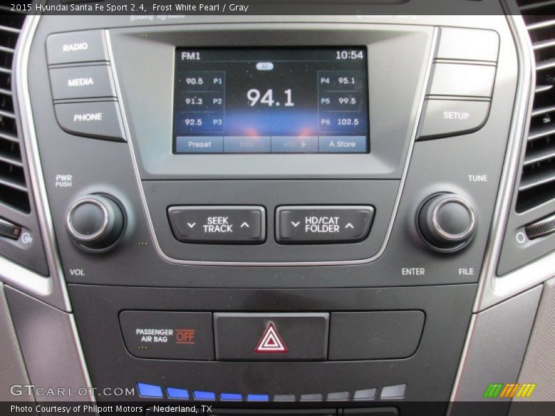 Frost White Pearl / Gray 2015 Hyundai Santa Fe Sport 2.4