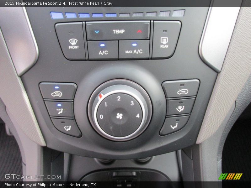 Frost White Pearl / Gray 2015 Hyundai Santa Fe Sport 2.4