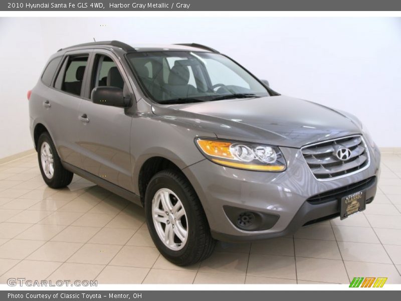 Harbor Gray Metallic / Gray 2010 Hyundai Santa Fe GLS 4WD