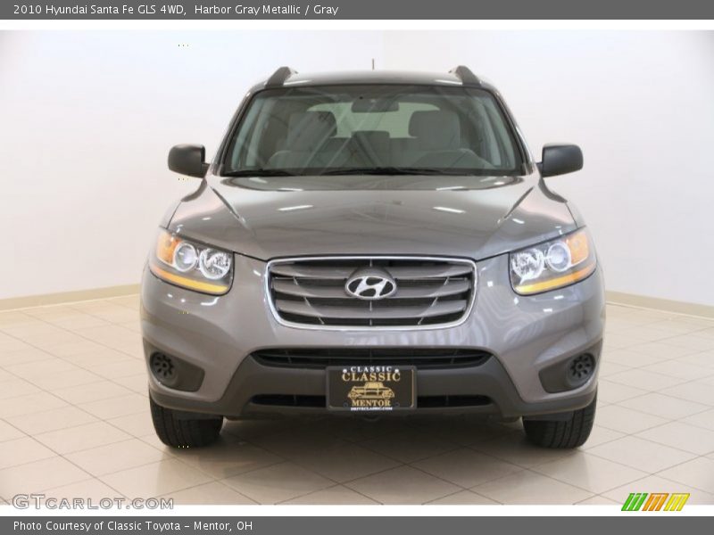 Harbor Gray Metallic / Gray 2010 Hyundai Santa Fe GLS 4WD