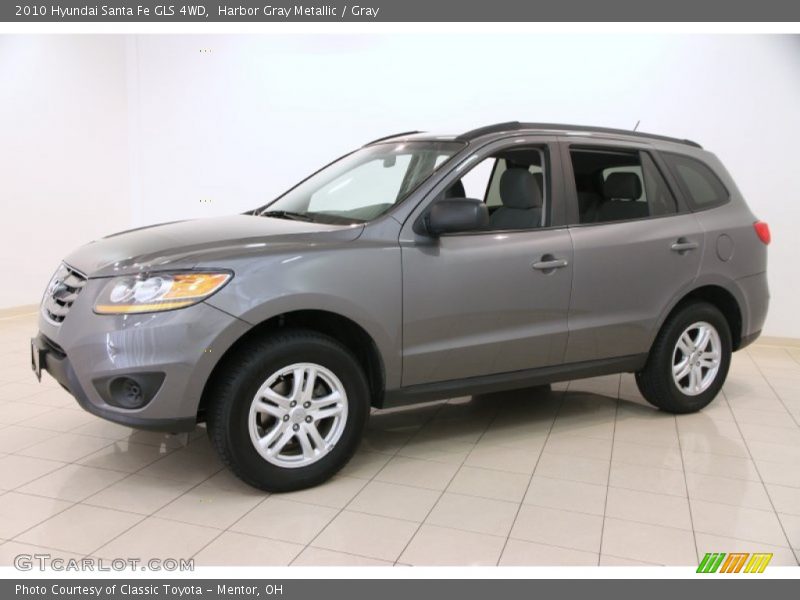 Harbor Gray Metallic / Gray 2010 Hyundai Santa Fe GLS 4WD