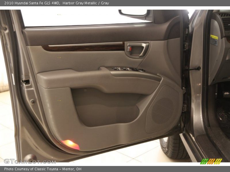 Harbor Gray Metallic / Gray 2010 Hyundai Santa Fe GLS 4WD