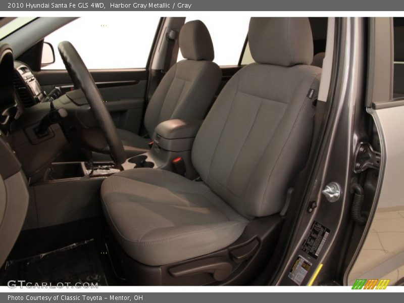 Harbor Gray Metallic / Gray 2010 Hyundai Santa Fe GLS 4WD