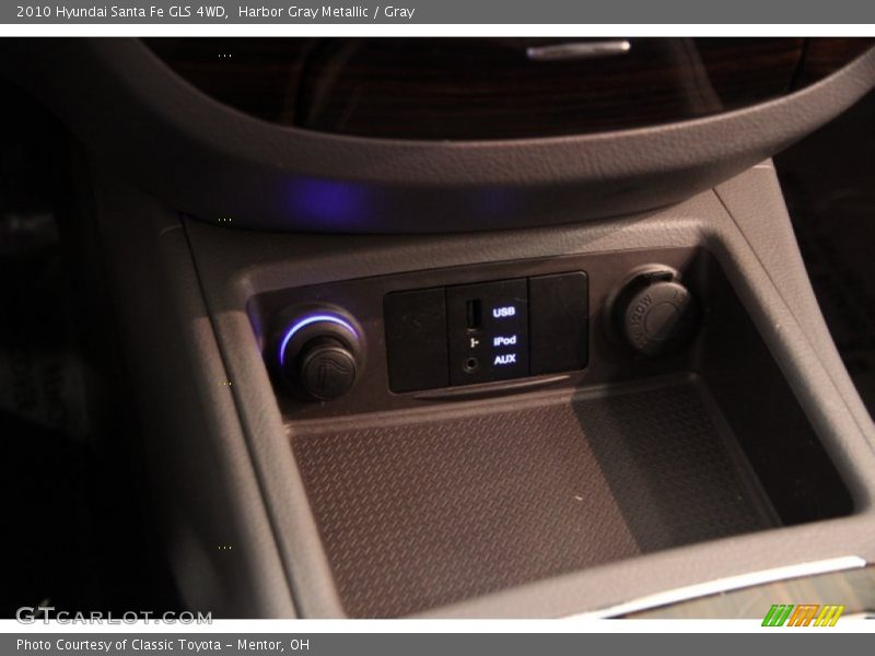 Harbor Gray Metallic / Gray 2010 Hyundai Santa Fe GLS 4WD