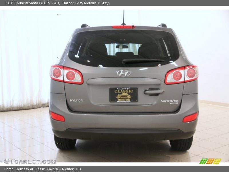 Harbor Gray Metallic / Gray 2010 Hyundai Santa Fe GLS 4WD