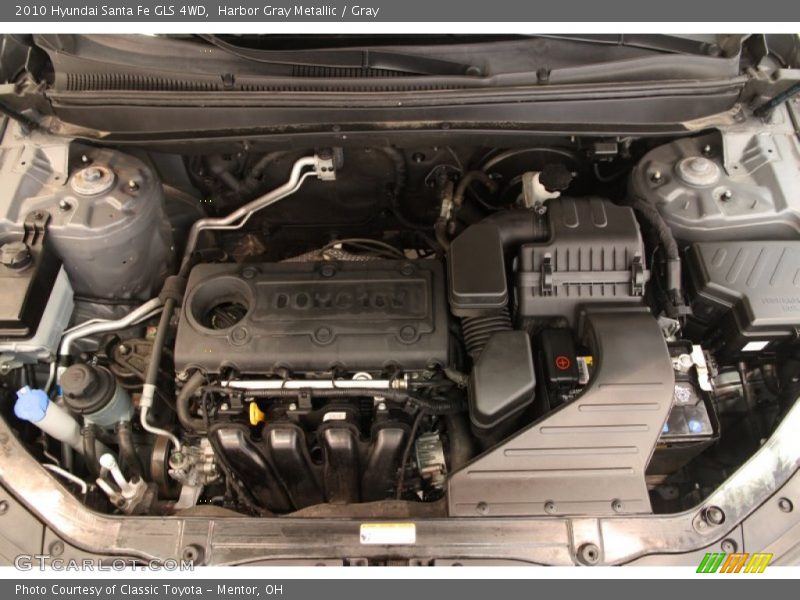 Harbor Gray Metallic / Gray 2010 Hyundai Santa Fe GLS 4WD