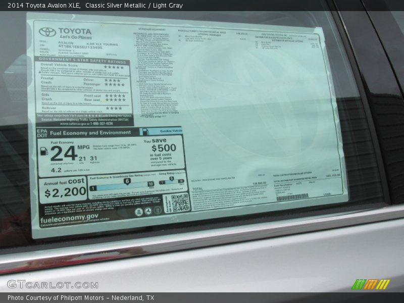 Classic Silver Metallic / Light Gray 2014 Toyota Avalon XLE