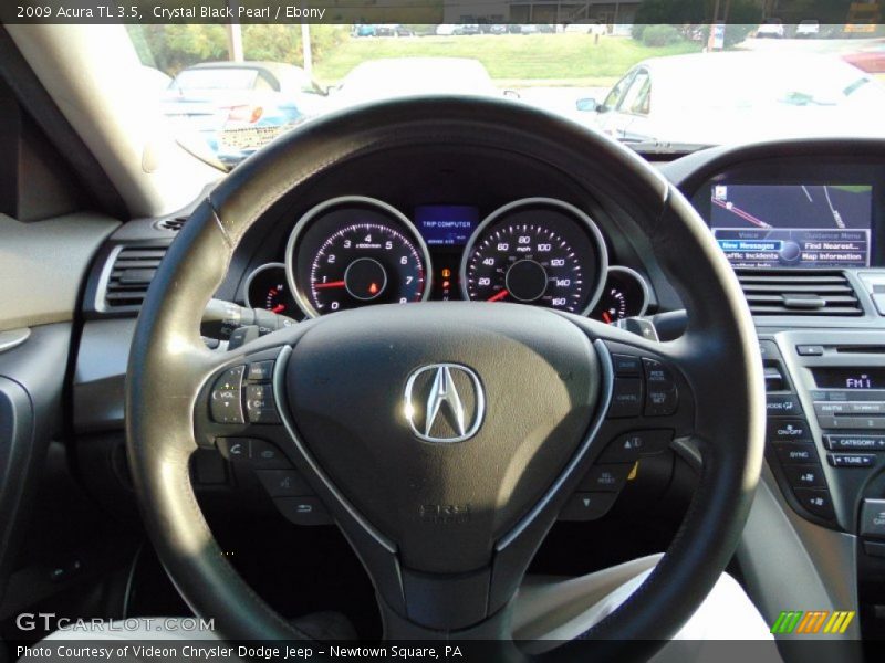 Crystal Black Pearl / Ebony 2009 Acura TL 3.5