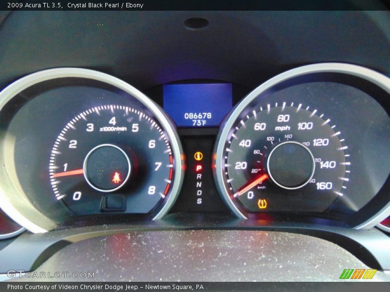 Crystal Black Pearl / Ebony 2009 Acura TL 3.5
