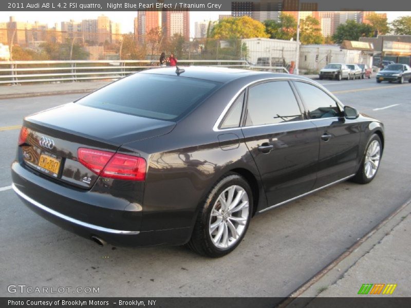 Night Blue Pearl Effect / Titanium Grey 2011 Audi A8 L 4.2 FSI quattro