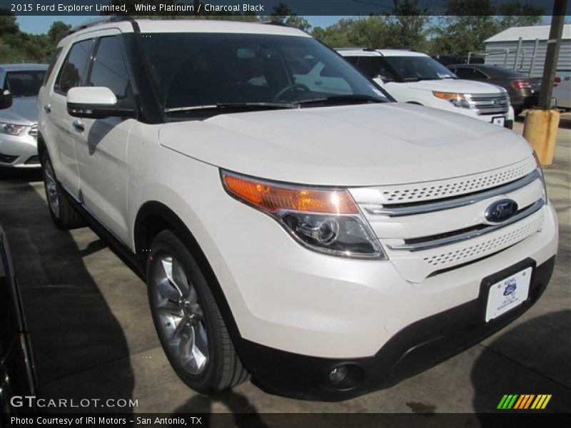 White Platinum / Charcoal Black 2015 Ford Explorer Limited