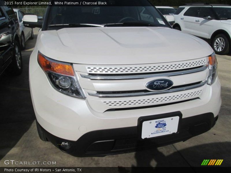 White Platinum / Charcoal Black 2015 Ford Explorer Limited