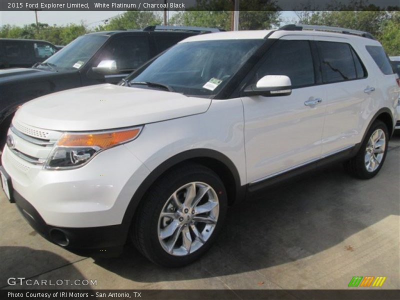 White Platinum / Charcoal Black 2015 Ford Explorer Limited