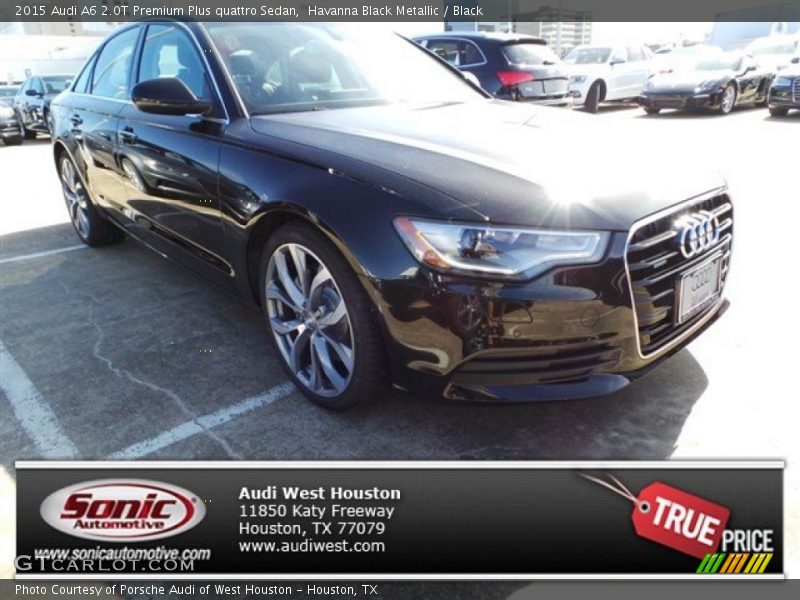 Havanna Black Metallic / Black 2015 Audi A6 2.0T Premium Plus quattro Sedan