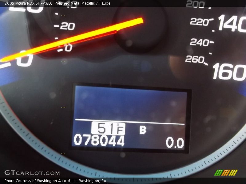 Polished Metal Metallic / Taupe 2009 Acura RDX SH-AWD