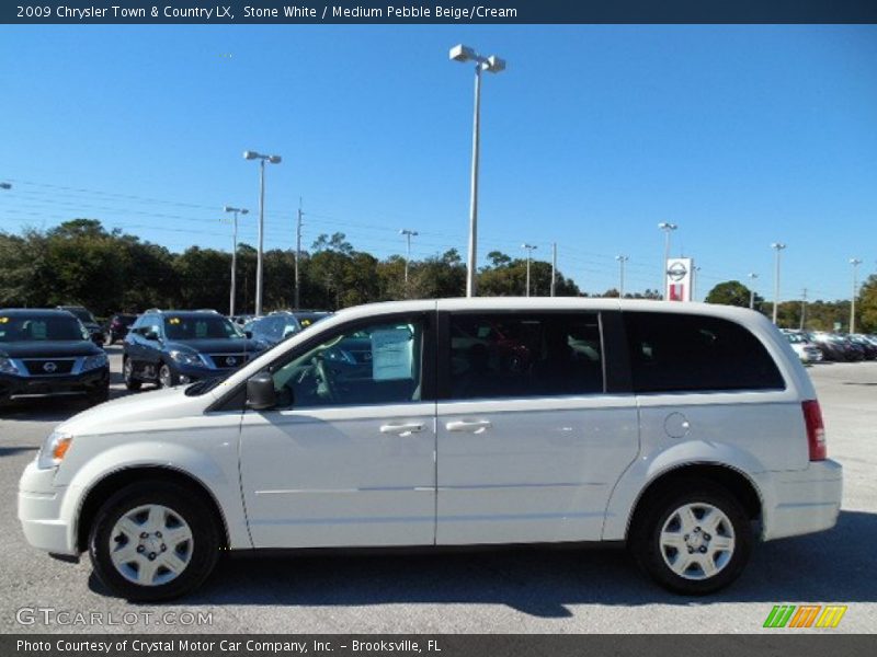 Stone White / Medium Pebble Beige/Cream 2009 Chrysler Town & Country LX