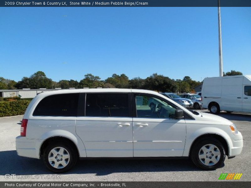 Stone White / Medium Pebble Beige/Cream 2009 Chrysler Town & Country LX