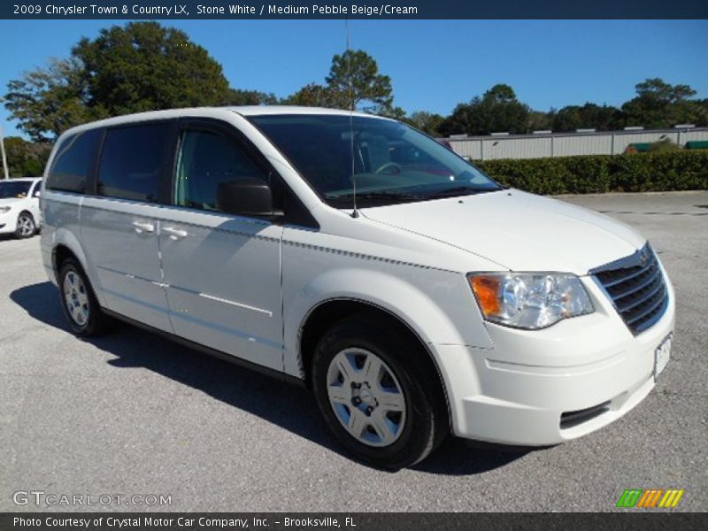 Stone White / Medium Pebble Beige/Cream 2009 Chrysler Town & Country LX