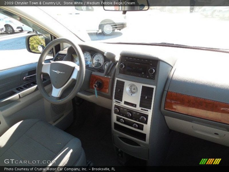 Stone White / Medium Pebble Beige/Cream 2009 Chrysler Town & Country LX