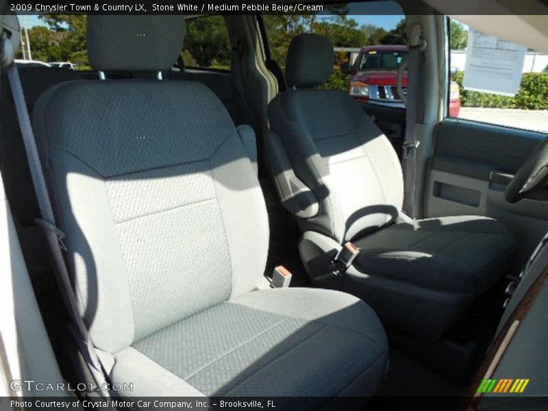 Stone White / Medium Pebble Beige/Cream 2009 Chrysler Town & Country LX