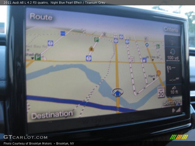 Night Blue Pearl Effect / Titanium Grey 2011 Audi A8 L 4.2 FSI quattro