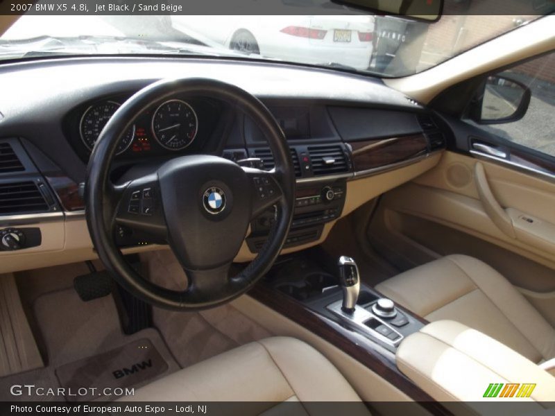 Jet Black / Sand Beige 2007 BMW X5 4.8i