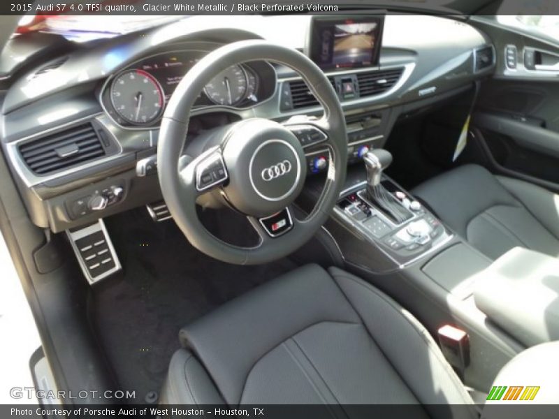  2015 S7 4.0 TFSI quattro Black Perforated Valcona Interior