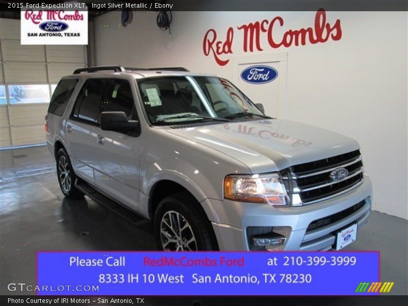 Ingot Silver Metallic / Ebony 2015 Ford Expedition XLT