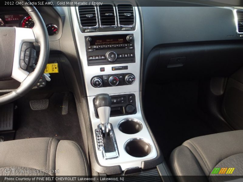 Gold Mist Metallic / Ebony 2012 GMC Acadia SLE AWD